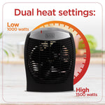 Black & Decker 1500-Watt Portable Infrared Electric Heater, Black (BHDE1706)
