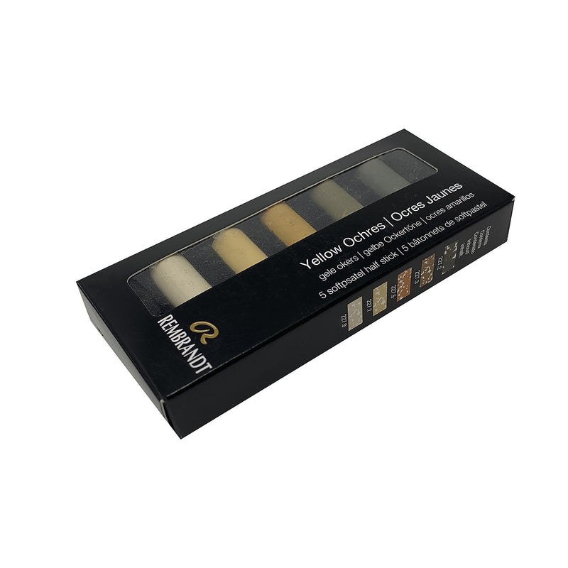 Rembrandt Soft Pastels Micro Sets, Yellow Ochres, 5/Set, 3 Sets/Bundle (RBX31820511-3)
