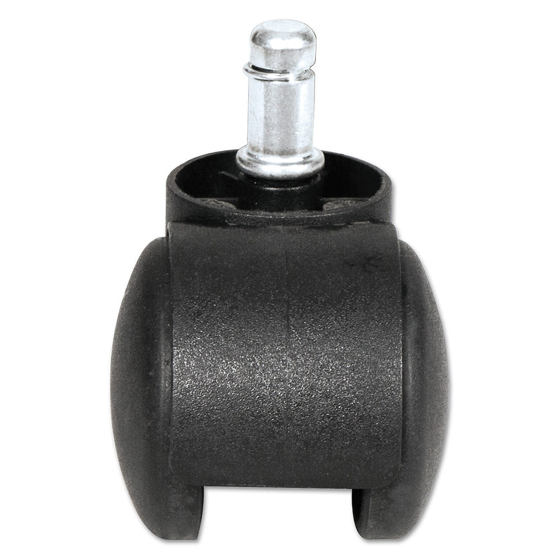 Alera Dual Wheel Hooded Casters, B Stem, 1.5" Caster, Black, 5/Set (ALECASTERHT1)