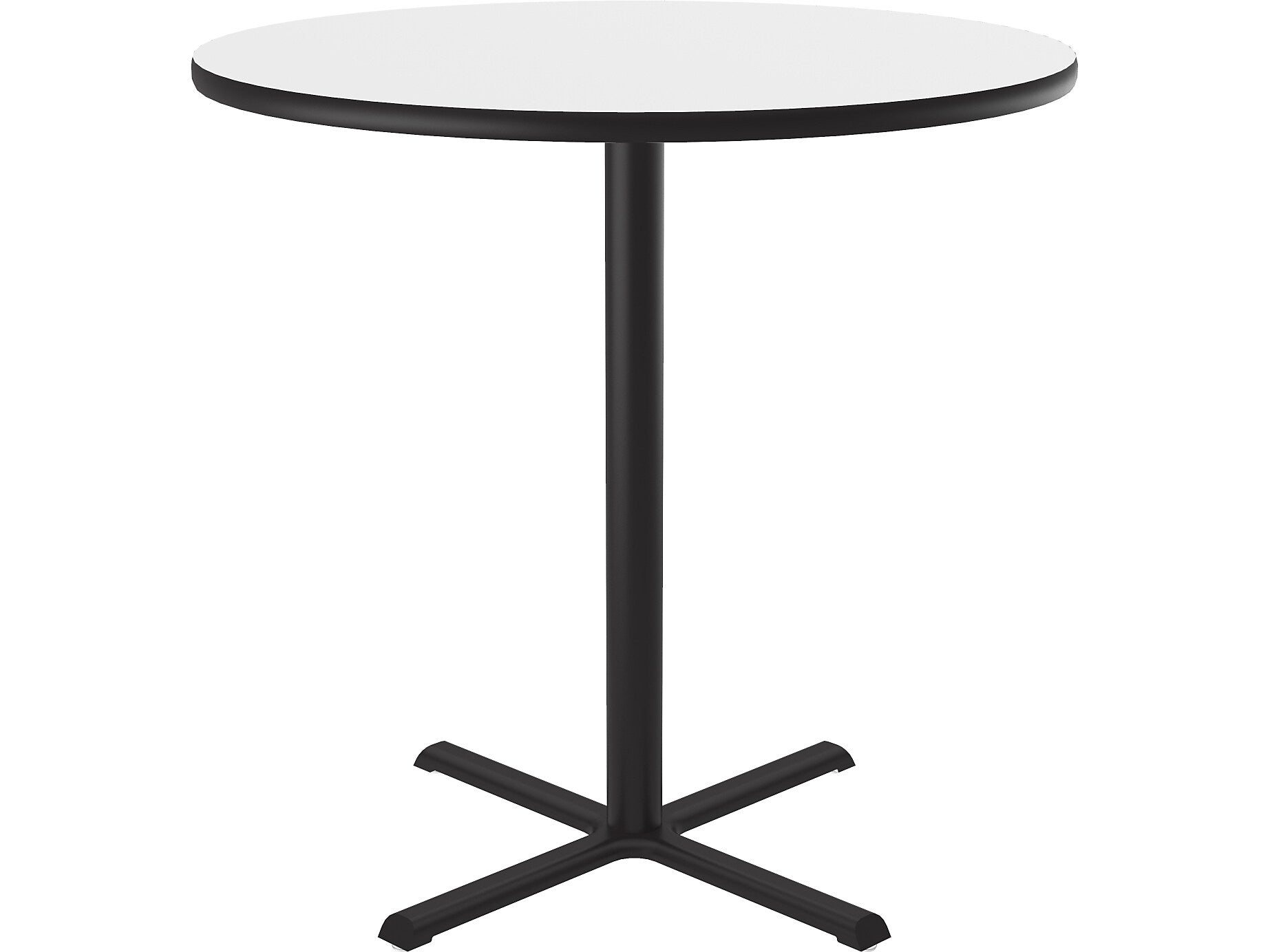 Correll 48" Round Dry-Erase Markerboard Cafe Table, Frosty White/Black (BXB48DER-80)