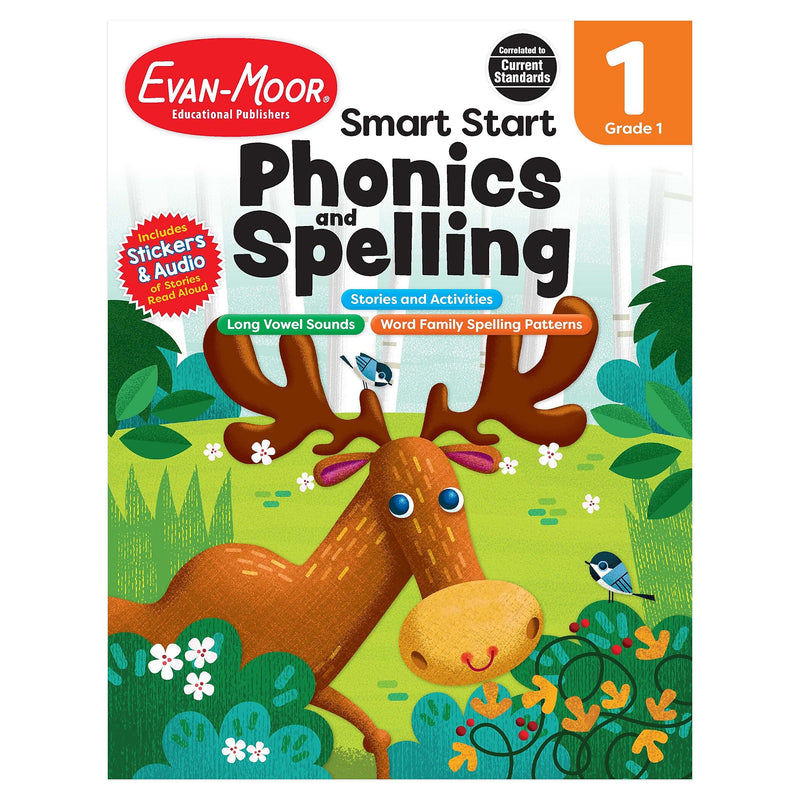 Evan-Moor Early Learning Spelling Activity Book Bundle, Grade 1 Workbook, 2/Set