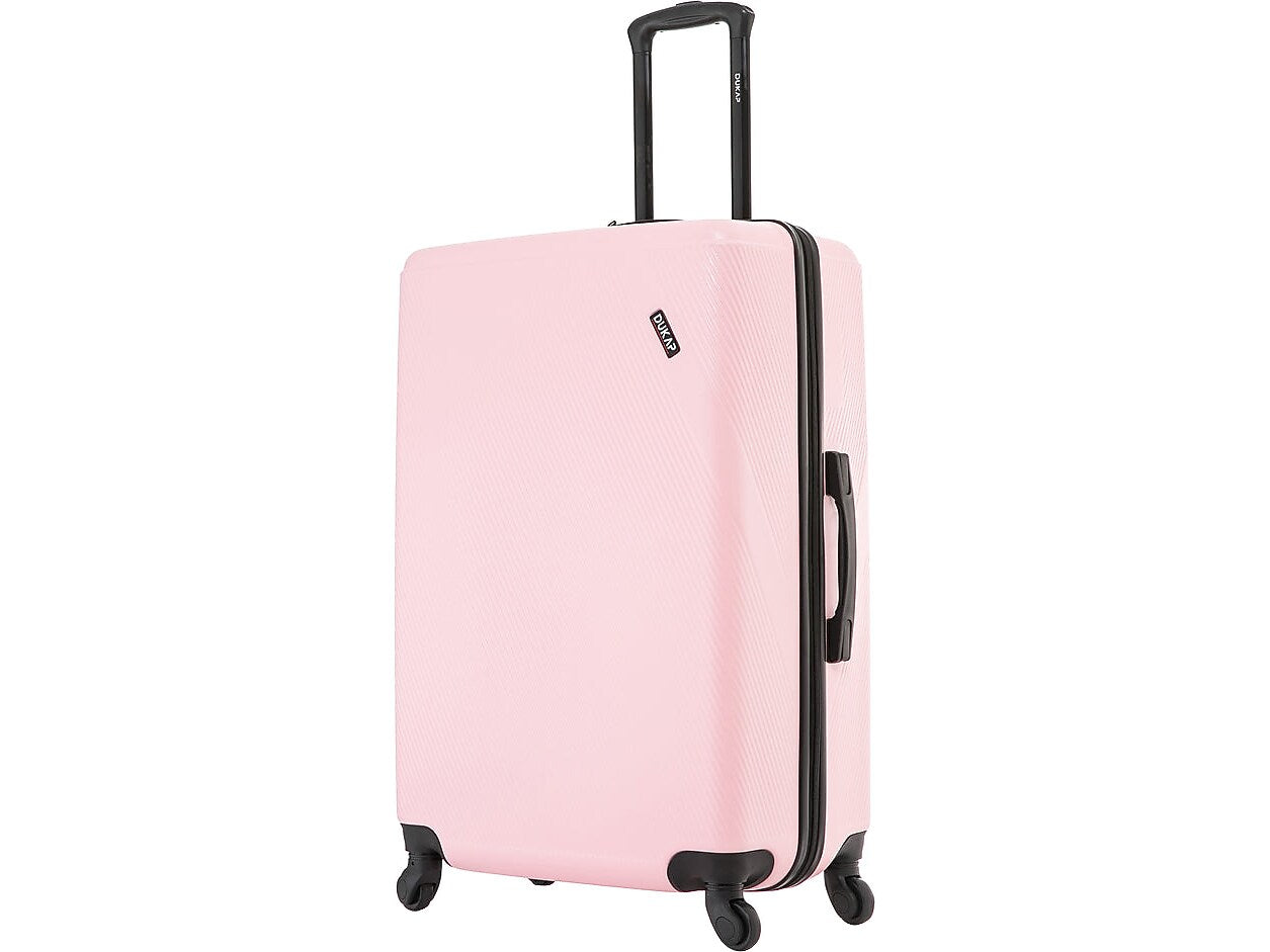 DUKAP Discovery 28" Hardside Suitcase, 4-Wheeled Spinner, TSA Checkpoint Friendly, Pink (DKDIS00L-PNK)