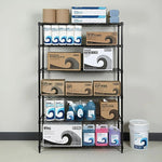 Alera Commercial Wire Shelving, Six-Shelf, 48w X 18d X 72h, Black