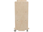 Flash Furniture Bright Beginnings Mobile 3-Section Storage Cart, 31.5"H x 31.5"W x 15.75"D, Brown (MK-KE24114-GG)