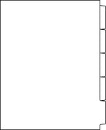 DocuCopy Reverse Collated Blank Paper Dividers, 5-Tab, White, 1,250/Case (1001)