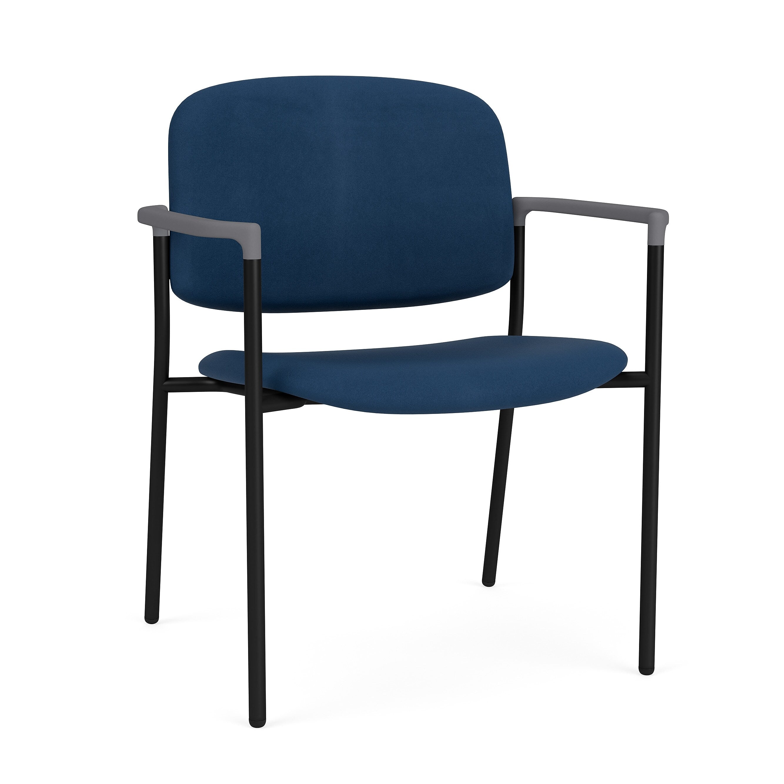 Lesro Chat Vinyl Wide Guest Chair, Patriot Plus Blue Ridge/Black (CX1271.SBK.CFL-01PPBR)