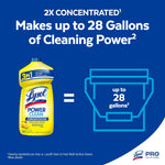 Lysol Power Clean Concentrated Multi-Surface Cleaner, Sparkling Lemon & Sunflower Essence Scent, 28 oz, 9/Carton (19200-82513CT)