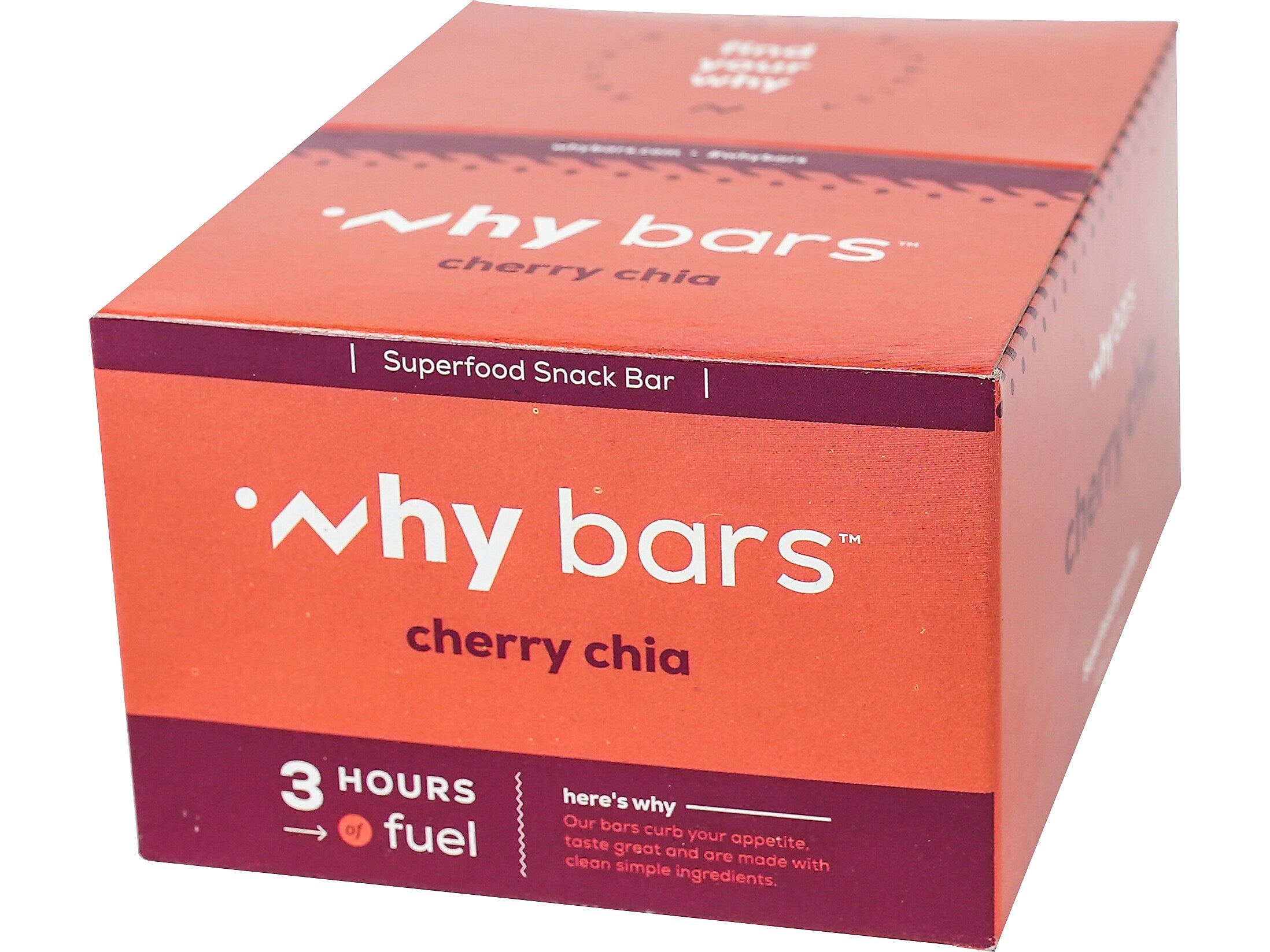 Why Bars Gluten-Free Cherry Chia Superfood Energy Bar, 2.04 oz., 12 Bars/Box (WB4)