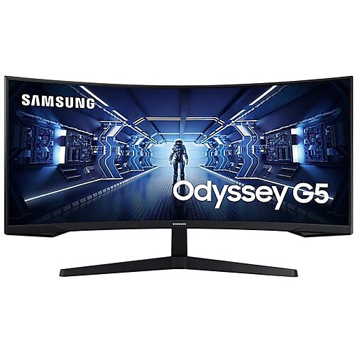 Samsung Odyssey G5 34" Curved WQHD 165Hz LED Gaming Monitor, HDR10, Black (LC34G55TWWNXZA)