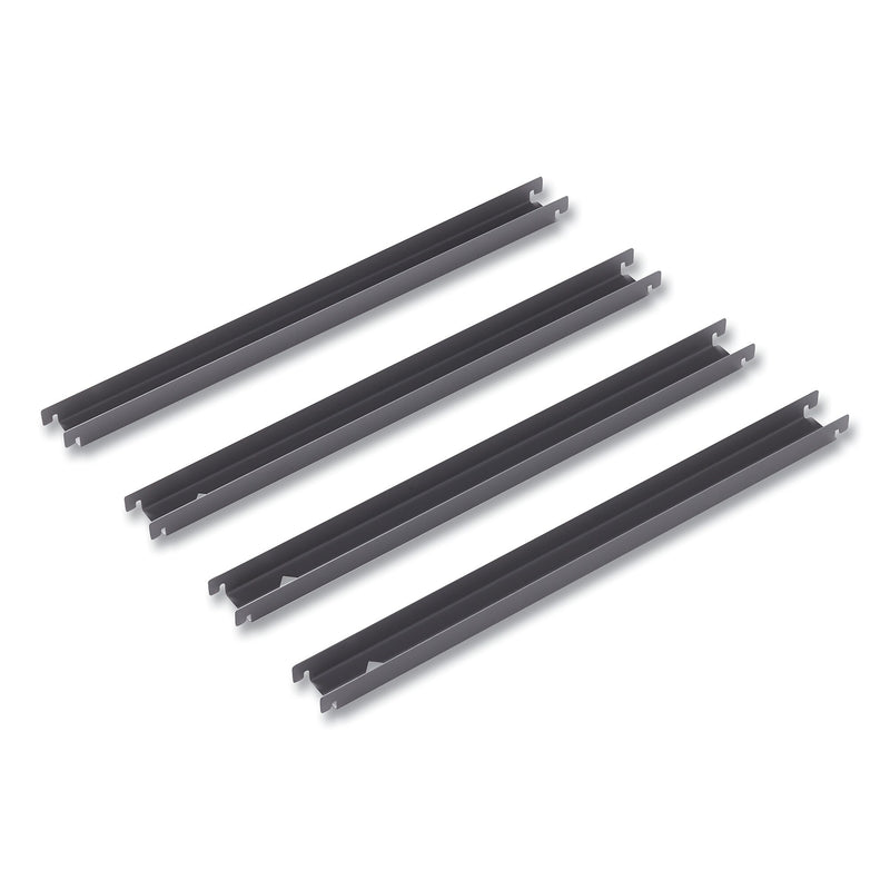 Alera Two Row Hangrails for Alera 30" and 36" Wide Lateral Files, Aluminum, 4/Pack