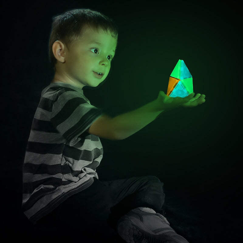 Tytan Toys Glow-in-the-Dark Magnetic Tiles & Building Blocks, 60 Pieces/Kit (ACTYT021)