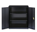 OIF 42"H Steel Storage Cabinet with 3 Shelves, Black (CM4218BK)