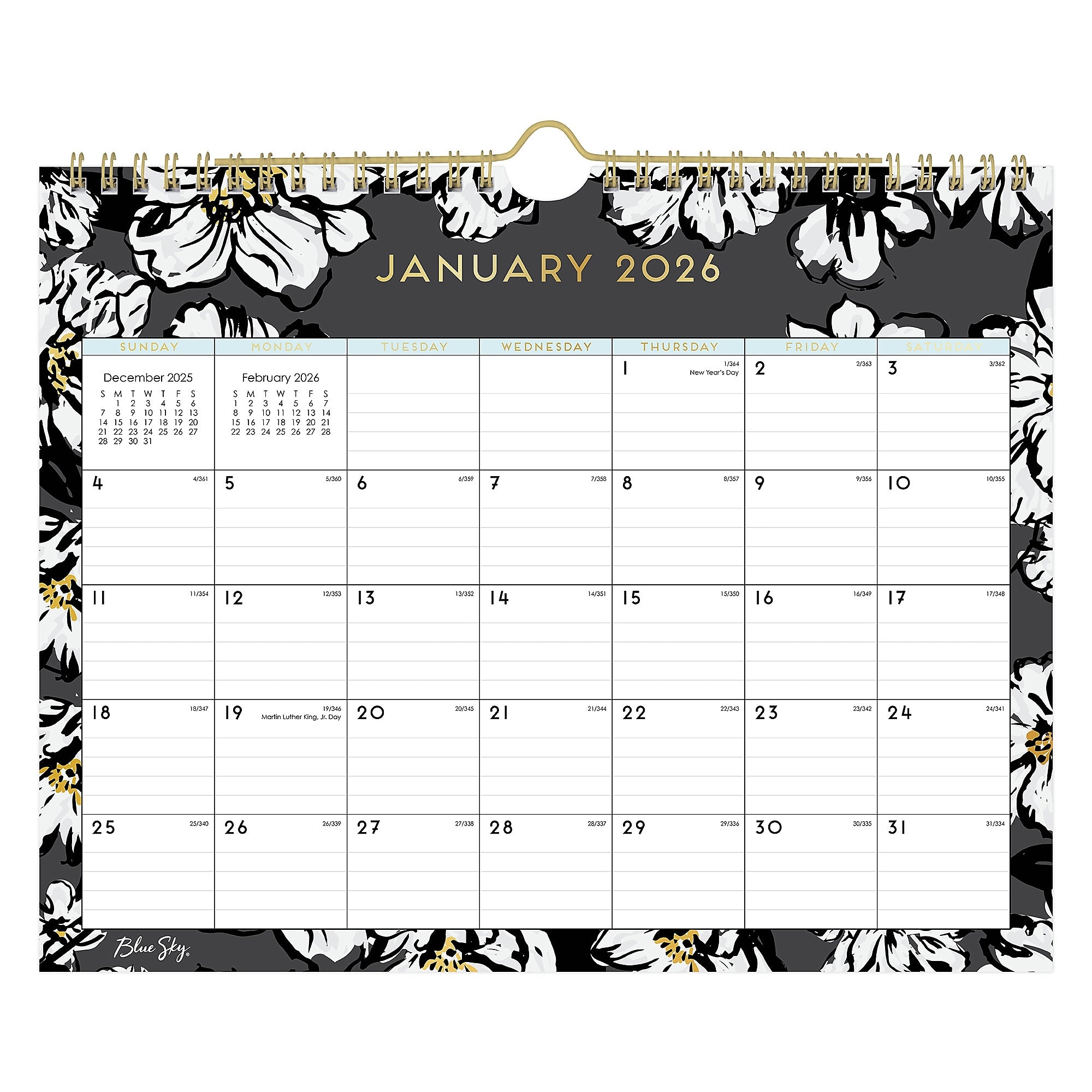 2026 Blue Sky Baccara 11" x 8.75" Monthly Desk Calendar (116052-26)