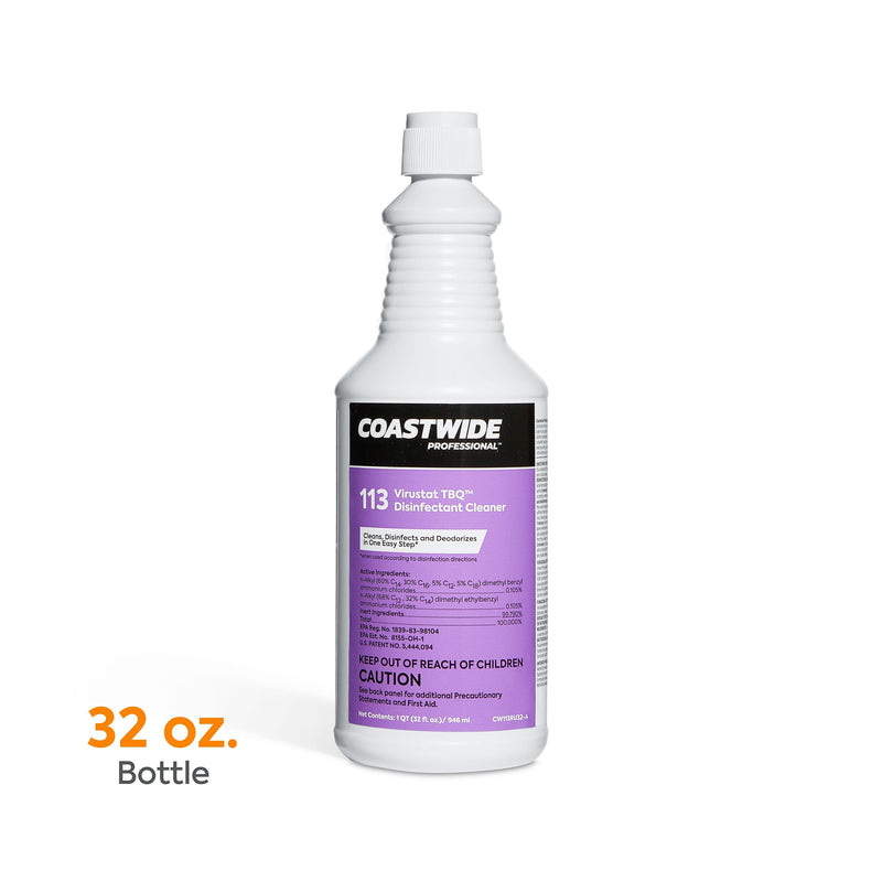 Coastwide Professional Virustat TBQ Disinfectant Cleaner, 32 Oz. (CW113RU32-A)