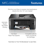 Brother MFC-J1010DW Wireless Color Inkjet Printer, All-In-One, Print, Scan, Copy, Fax (MFCJ1010DW)