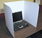 Classroom Products Foldable Cardboard Freestanding Privacy Shield, 20"H x 20"W, White, 20/Box (2020 WH)