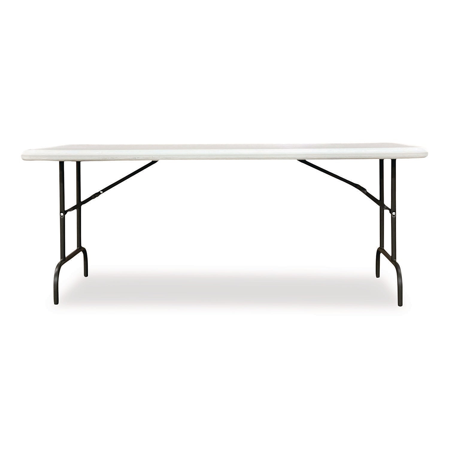 AbilityOne SKILCRAFT 6' x 30" Folding Table, Platinum Gray (7105-01-724-3926)