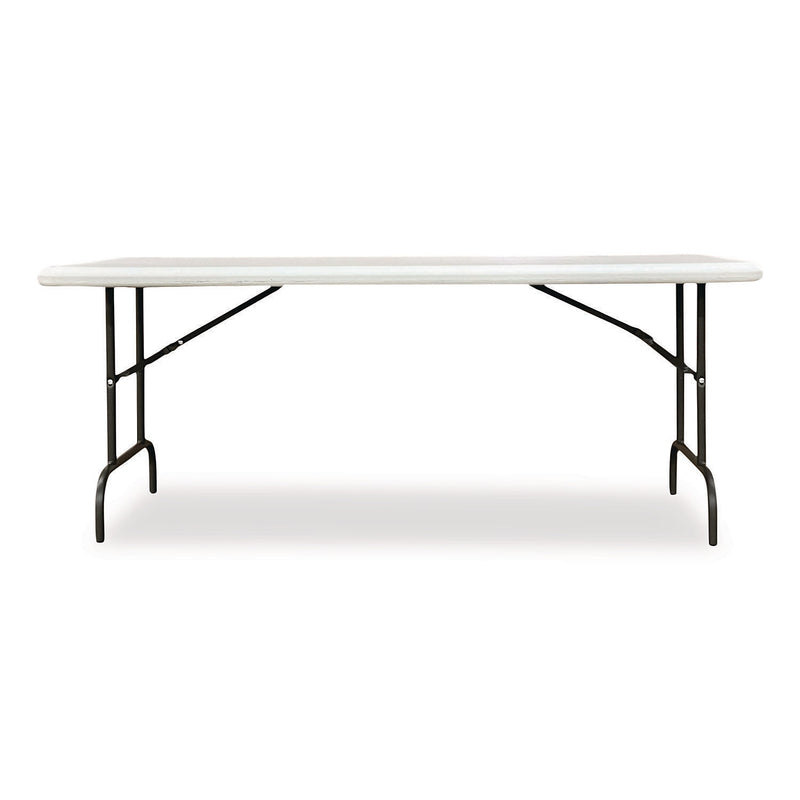 AbilityOne SKILCRAFT 6' x 30" Folding Table, Platinum Gray (7105-01-724-3926)