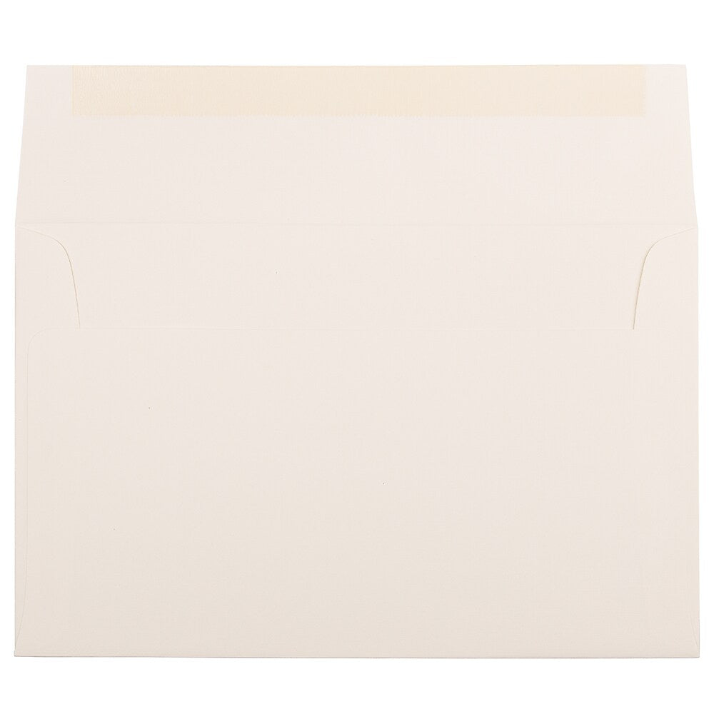 JAM Paper A10 Booklet Envelope 6" x 9 1/2", Natural White Linen, 100/Pack (900789414d)
