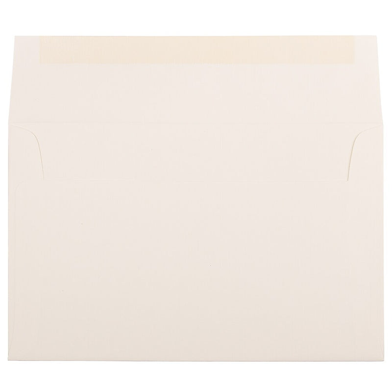JAM Paper A10 Booklet Envelope 6" x 9 1/2", Natural White Linen, 100/Pack (900789414d)