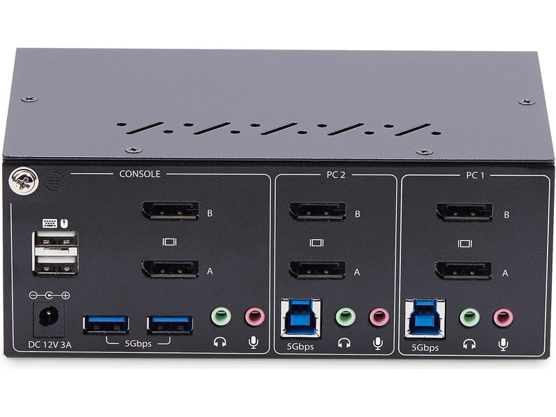StarTech P2DD46A2-KVM-SWITCH USB DisplayPort 2-Port Dual-Monitor KVM Switch