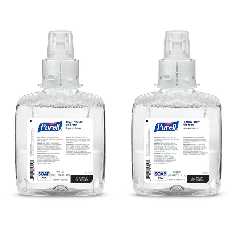 PURELL HEALTHY SOAP Foaming Hand Soap Refill for CS6 Dispenser, 1200 ml, 2/Carton (6574-02)