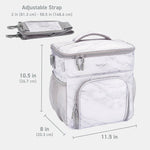 Bentgo Prep Deluxe Insulated Lunch Bag, White Marble (BGPRPBAG-WM)
