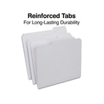 Staples Reinforced File Folders, 1/3-Cut Tab, Letter Size, White, 100/Box (ST508986-CC)