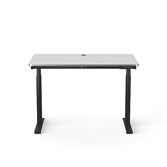 VersaDesk PowerLift 60"W Electric Rectangular Adjustable Standing Desk, White/Black (PLSDR6030-BW-APP )