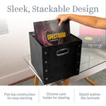 Snap-N-Store Vinyl Record Storage Container, Paperboard, Black (SNS01790)