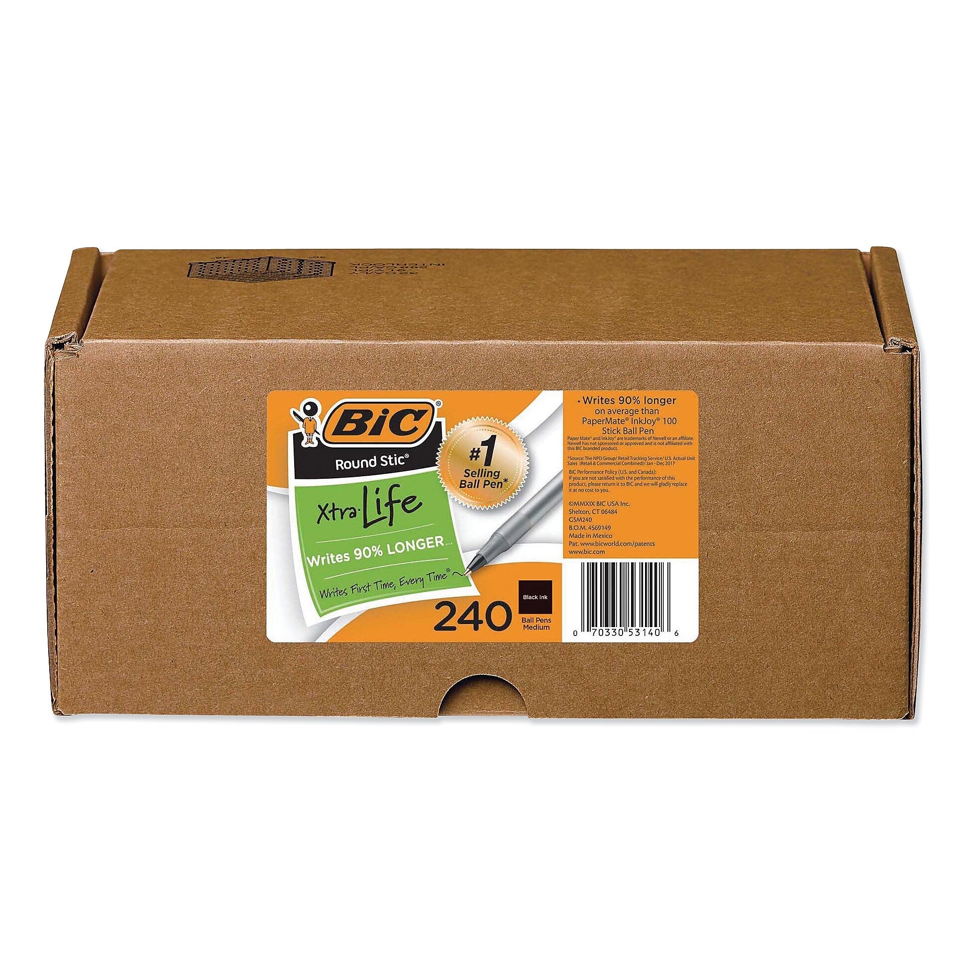 PEN,RND STICK,240/CT,BK