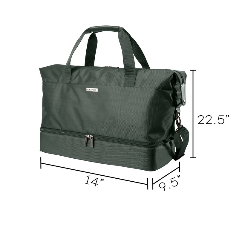 Ricardo Beverly Hills Avalon 22.5" Polyester Carry-On Weekender Duffel, Juniper Green (135-19-380-DFL)