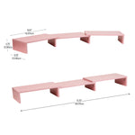 Mind Reader Adjustable Dual Monitor Stand, Up to 44 lbs., Pink (MDFMOND-PNK)