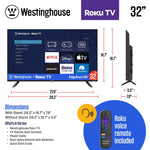 Westinghouse 32″ Edgeless HD Roku TV with Voice Remote (WR32EX2300)