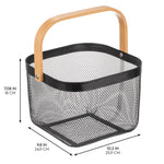 mDesign Steel Organizer, Black/Natural (25702RW)