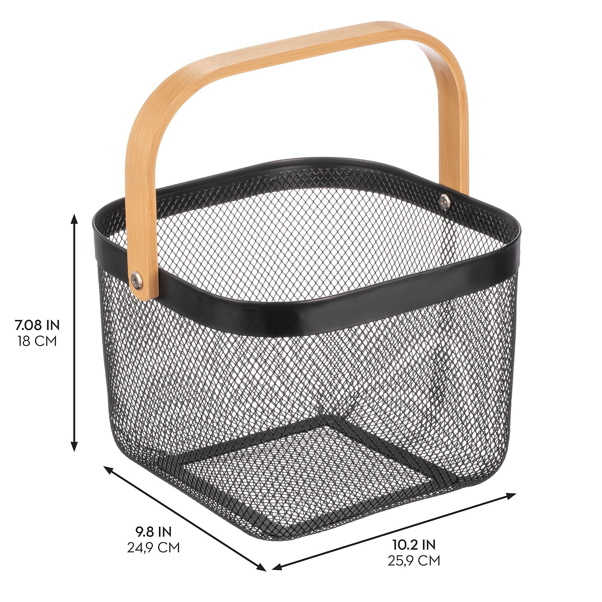 mDesign Steel Organizer, Black/Natural (25702RW)
