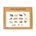 TickiT Wooden Wild Animal Blocks, Multicolored, 15 Pieces/Set (CTU73572)