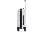 DUKAP Adly 20" Hardside Suitcase, 4-Wheeled Spinner, TSA Checkpoint Friendly, White (DKADL00S-WHI)