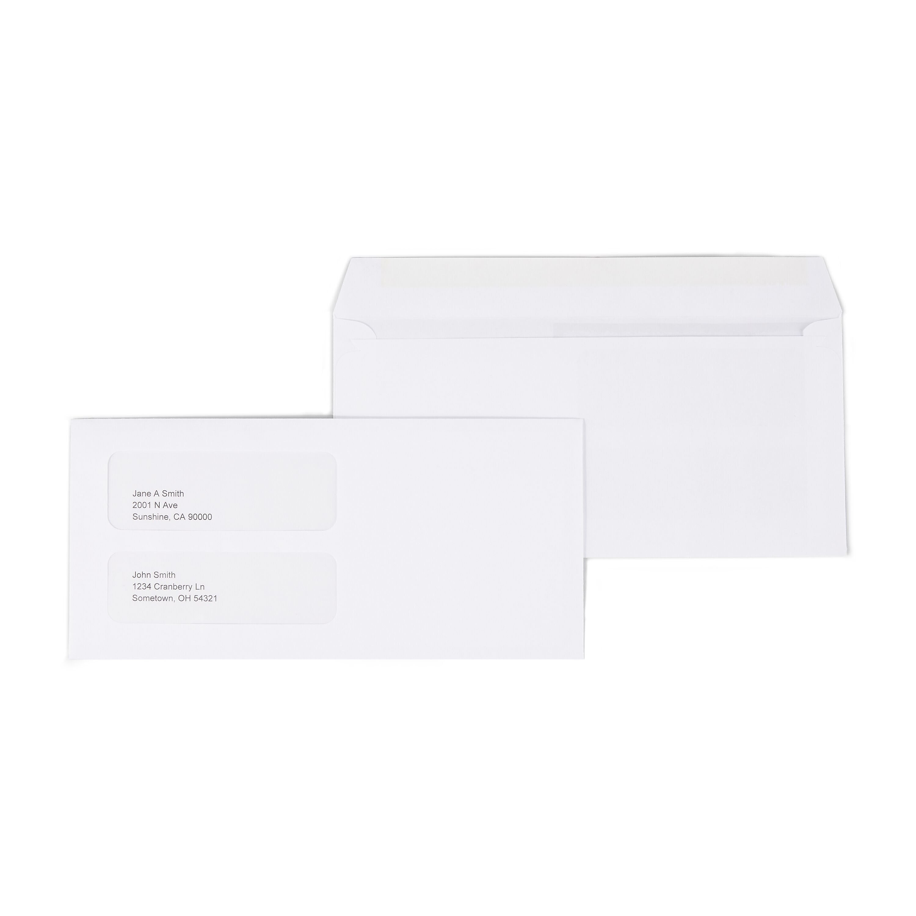 Staples Gummed Business Envelopes, 4 3/16" x 9", White, 1000/Box (381911/17045)