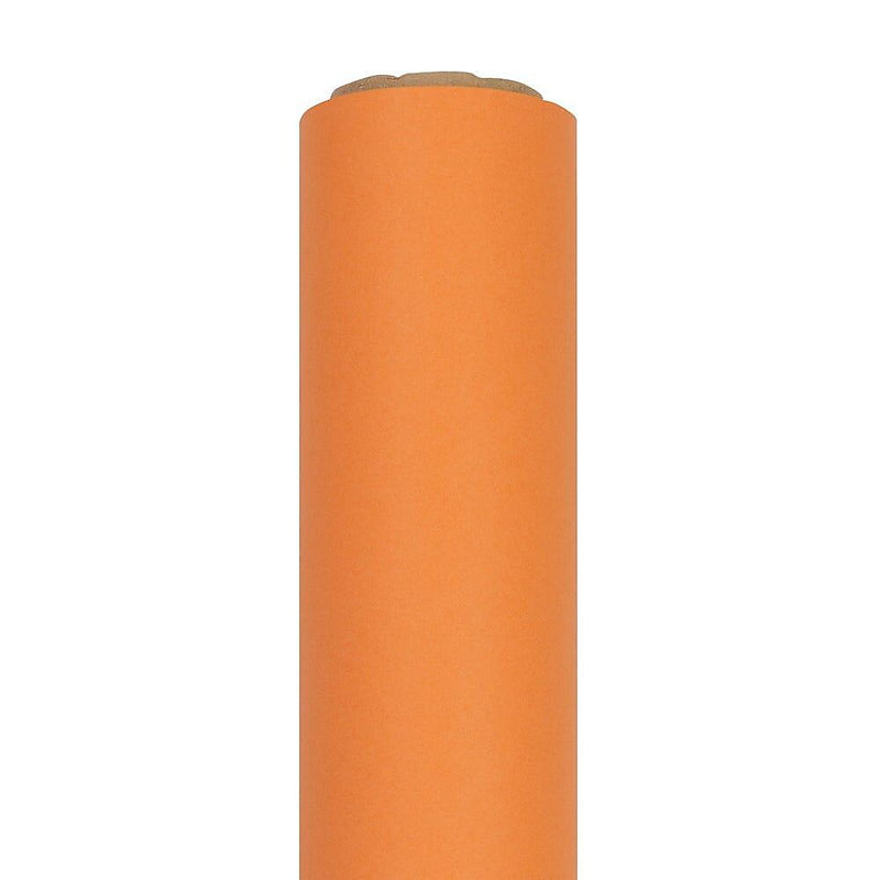 JAM Paper Short Mini Roll Wrapping Paper, 26.3 sq. ft., Orange, 2/Pack(277013533263a)