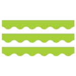 Creative Teaching Press Core Decor EZ Border, 3" x 2', Lime Wavy, 24/Pack, 3 Packs/Bundle (CTP11064-3)