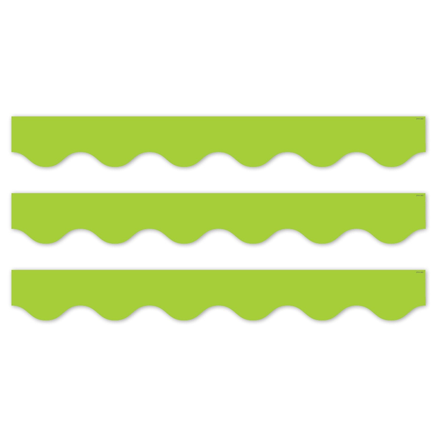 Creative Teaching Press Core Decor EZ Border, 3" x 2', Lime Wavy, 24/Pack, 3 Packs/Bundle (CTP11064-3)