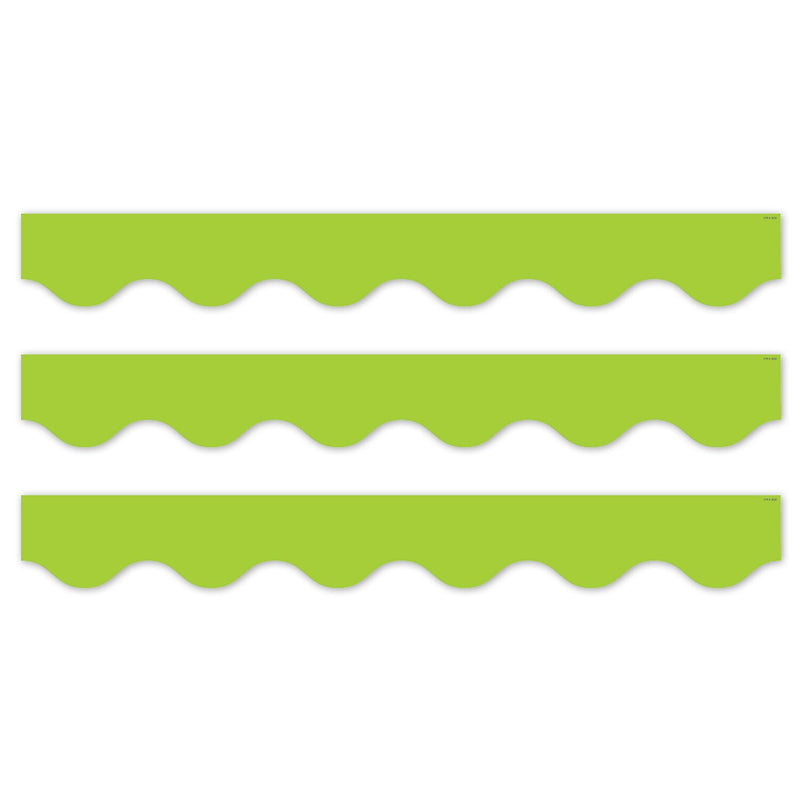 Creative Teaching Press Core Decor EZ Border, 3" x 2', Lime Wavy, 24/Pack, 3 Packs/Bundle (CTP11064-3)