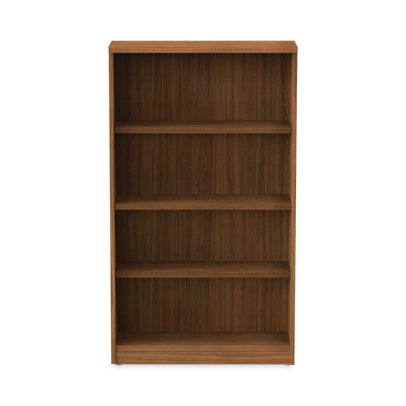Alera Valencia Series Bookcase, 4-Shelf, 31-3/4"W, Modern Walnut