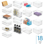 iDESIGN Assorted Stackable Plastic Storage Bin, 18/Set (07071S)