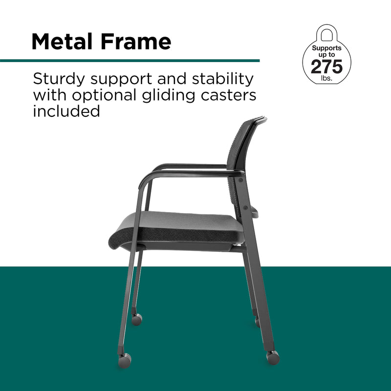 Workplace2.0™ Esler Fabric Guest Chair, Black (UN28355-CC)