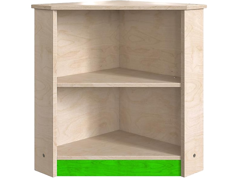Flash Furniture Bright Beginnings Kids' 2-Tier Corner Kitchen Cabinet, Brown/Green (MK-ME03553-GG)