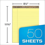 TOPS Second Nature Notepads, 8.5" x 11.75", Wide, Canary, 50 Sheets/Pad, 12 Pads/Pack (74890)