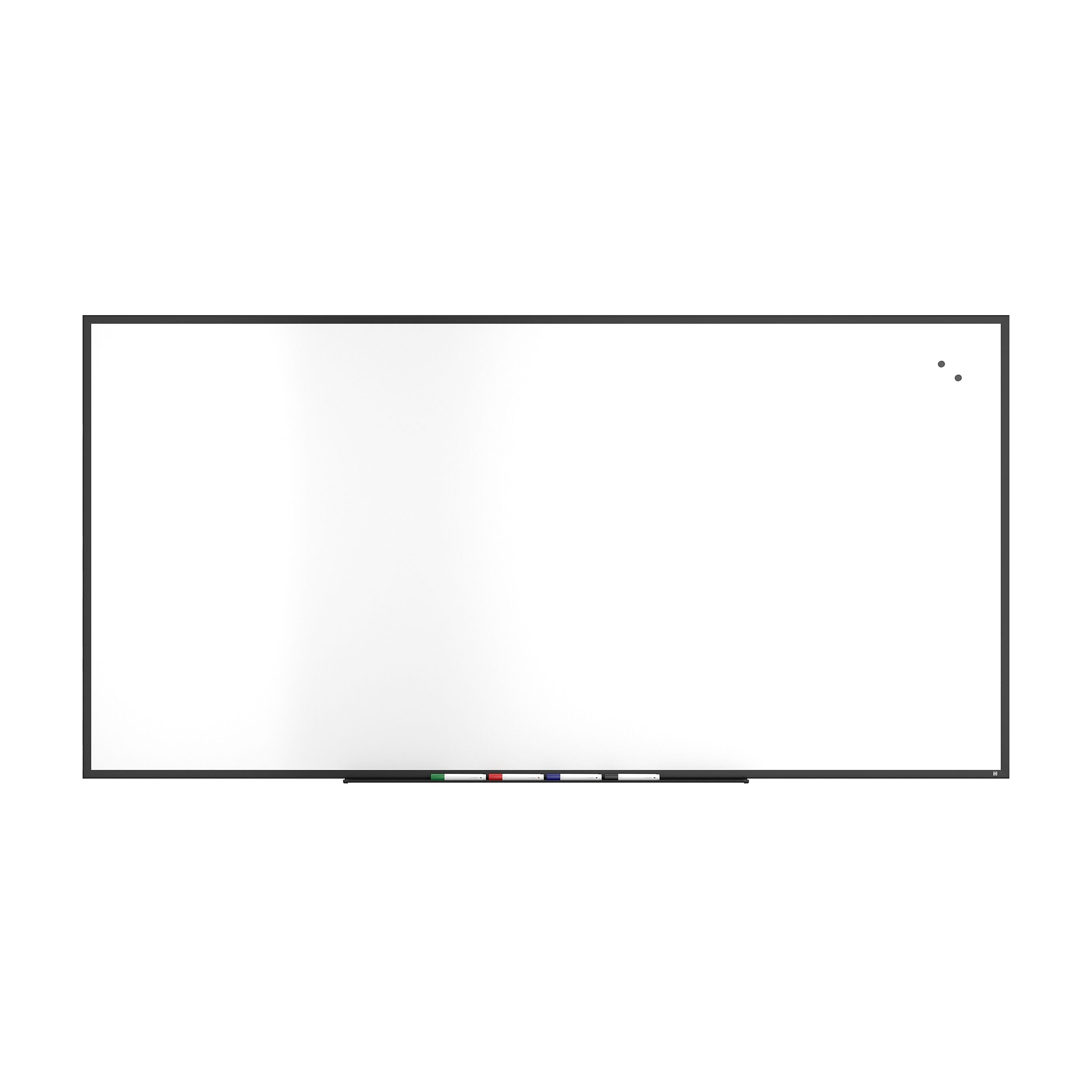 TRU RED™ Magnetic Steel Dry Erase Board, Black Frame, 8' x 4' (TR61183)