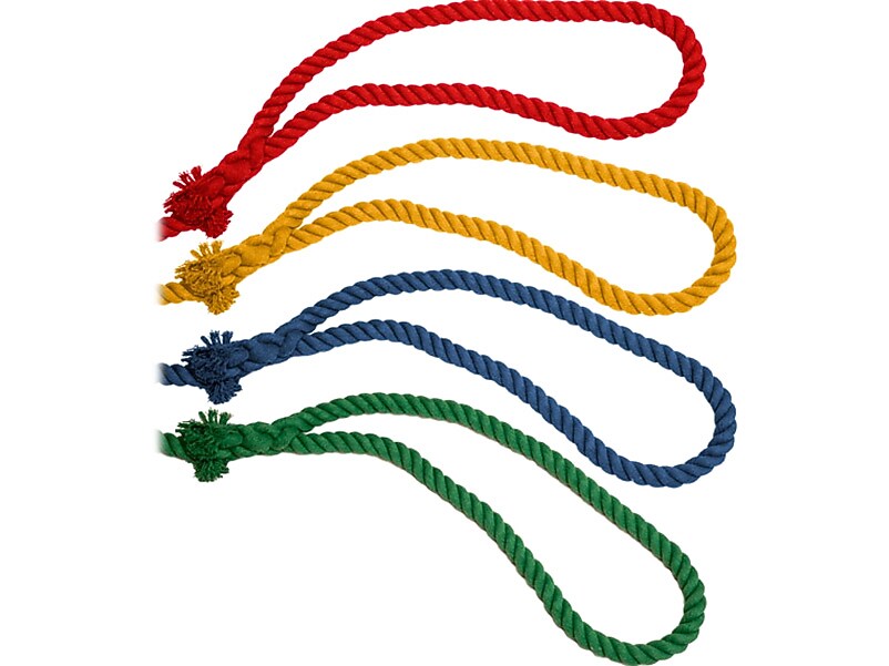 Champion Sports Tug-of-War Four-Way Ropes, Assorted Colors, 4/Pack (TWR4WAY)